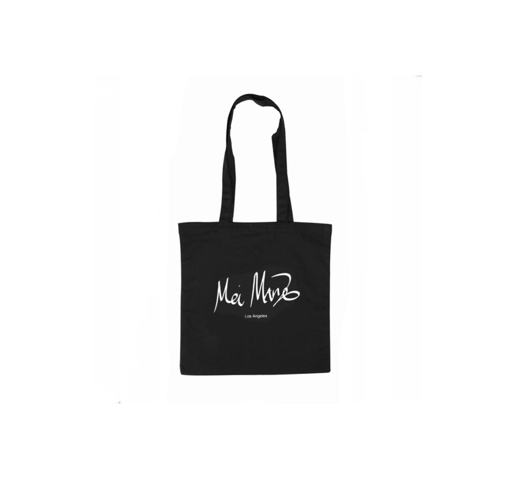 Black 100% cotton tote bag